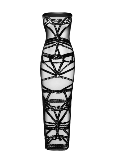 Robe bustier Bondesque F358 - Noir Handmade