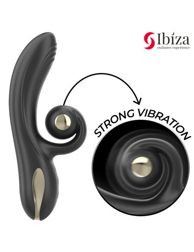 IBIZA - VIBRATEUR TWISTER AVEC STIMULATEUR DE COURBES ET VIBRO-ROTATION