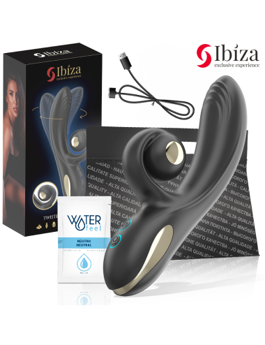 IBIZA - VIBRATEUR TWISTER AVEC STIMULATEUR DE COURBES ET VIBRO-ROTATION