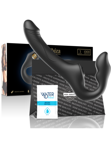 IBIZA - VIBRATEUR SANS SANGLE TÉLÉCOMMANDE 3 MOTEURS 1000 COMBINAISONS.