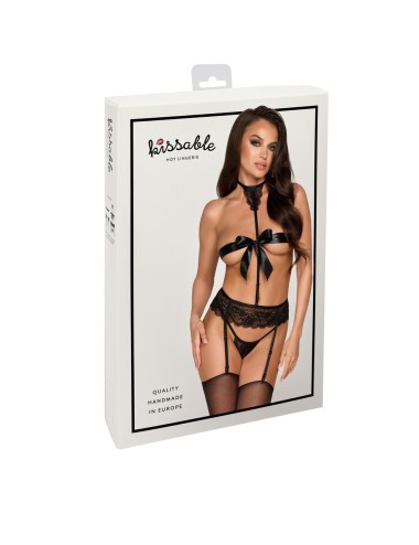 Ensemble Bondage Black Set 4 pièces Kiss 244 - Kissable