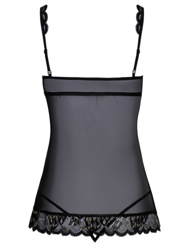 Babydoll Dentelle Effet Transparence & String Sensuel
