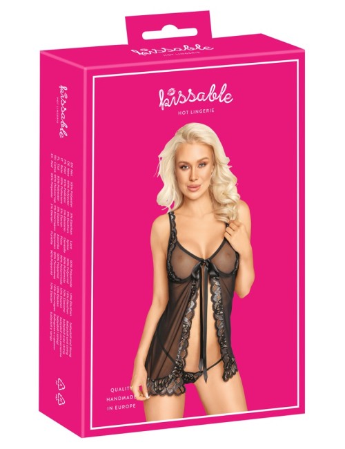 Babydoll Dentelle Effet Transparence & String Sensuel