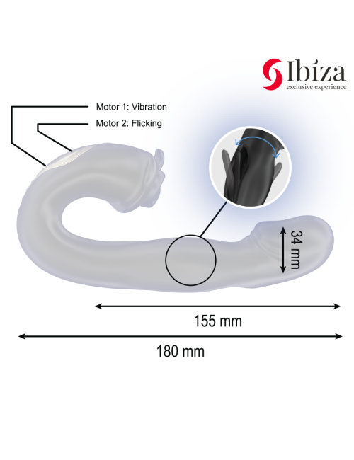 IBIZA - ROSE VIBRATEUR EFFET FLICKING ET STIMULATEUR DE CLITO