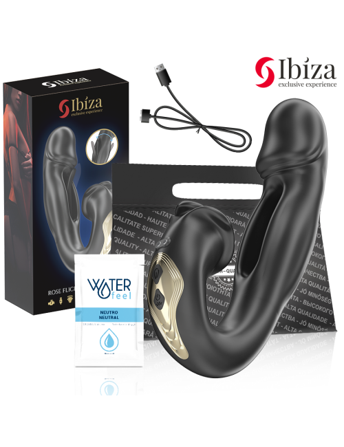 IBIZA - ROSE VIBRATEUR EFFET FLICKING ET STIMULATEUR DE CLITO