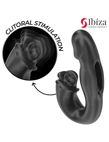 IBIZA - ROSE VIBRATEUR EFFET FLICKING ET STIMULATEUR DE CLITO
